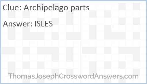 Archipelago parts Answer