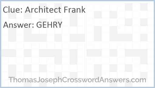 Architect Frank Answer