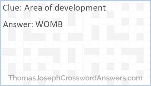 Area of development Answer