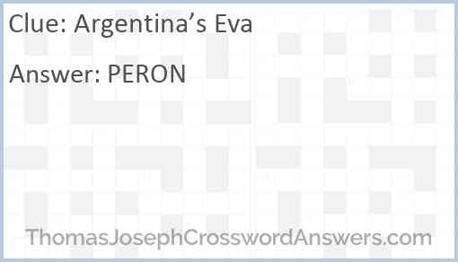 Argentina’s Eva Answer