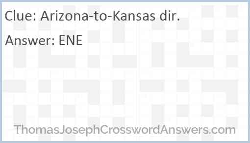 Arizona-to-Kansas dir. Answer