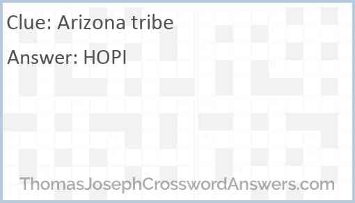 Arizona tribe Answer