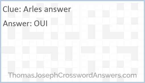 Arles answer Answer