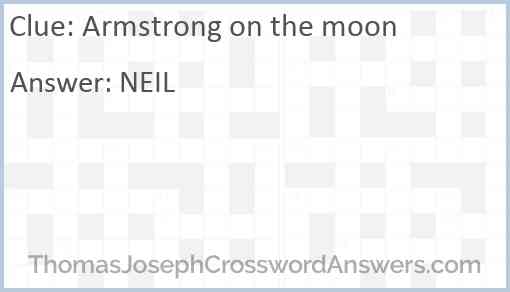 Armstrong on the moon Answer