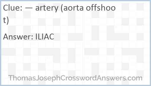 — artery (aorta offshoot) Answer