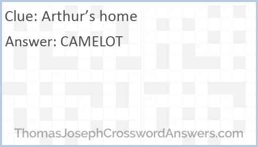 Arthur s home crossword clue ThomasJosephCrosswordAnswers com