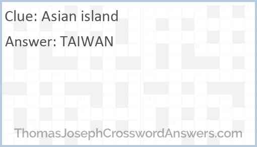 Asian island Answer