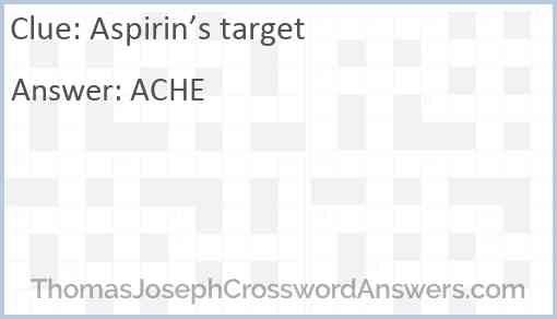 Aspirin’s target Answer