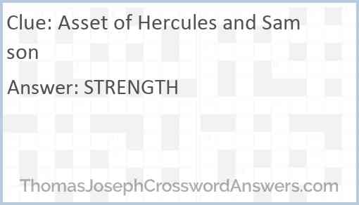 Asset of Hercules and Samson Answer