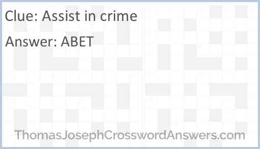Assist in crime Answer