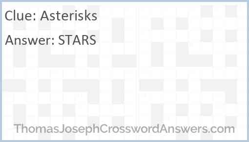 Asterisks Answer