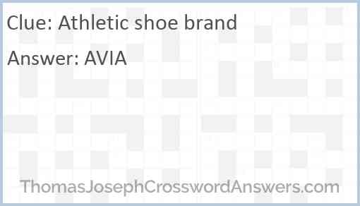 Athletic shoe brand Answer