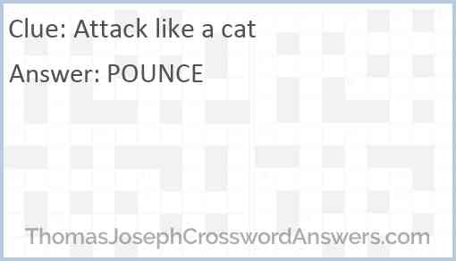 Attack like a cat Answer