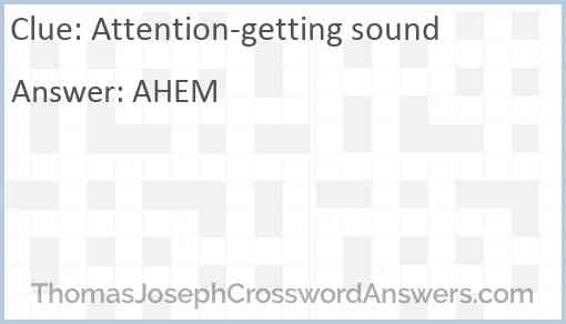 Attention-getting sound Answer