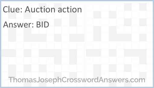 Auction action Answer