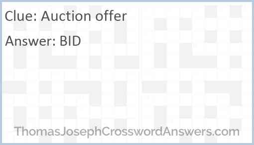 Auction offer Answer