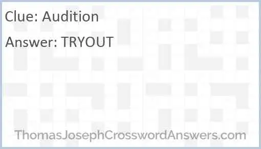 Audition Answer