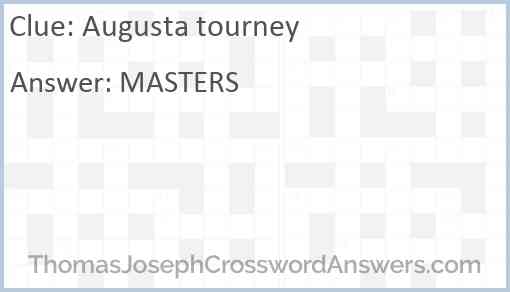 Augusta tourney Answer