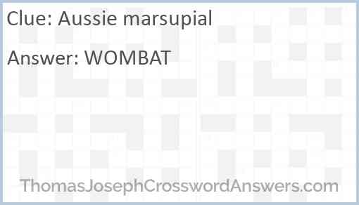 Aussie marsupial Answer