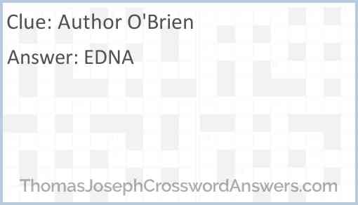 Author O'Brien Answer