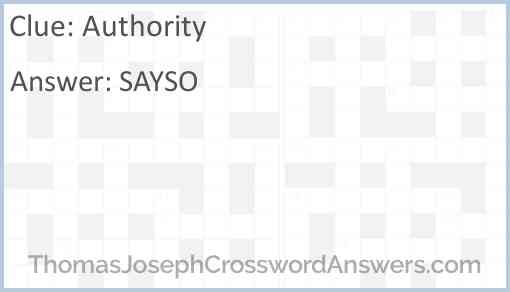 Authority Answer