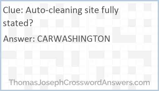Auto-cleaning site fully stated? Answer