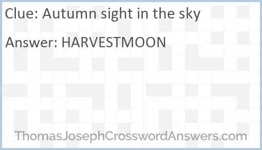 Autumn sight in the sky Answer