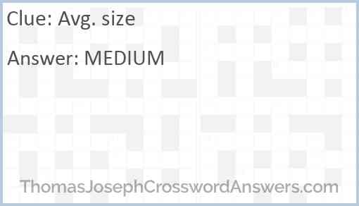 Avg. size Answer