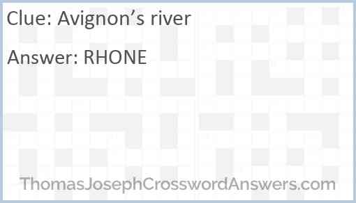 Avignon’s river Answer
