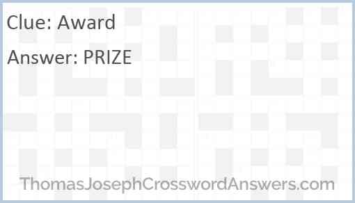 Award Answer