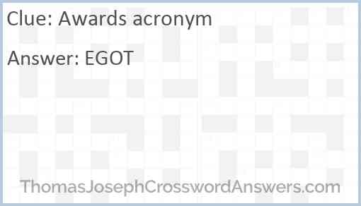 Awards acronym Answer