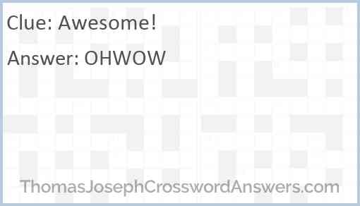 “Awesome!” Answer