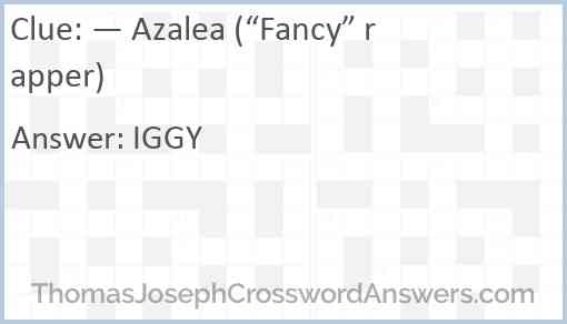 — Azalea (“Fancy” rapper) Answer