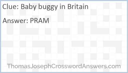 Baby buggy in Britain Answer