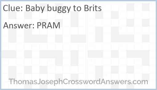 Baby buggy to Brits Answer