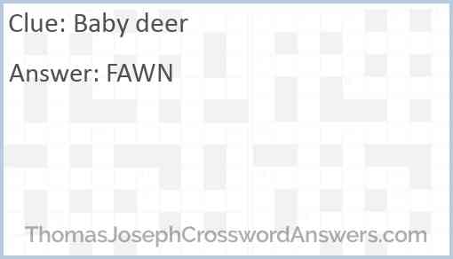 Baby deer Answer