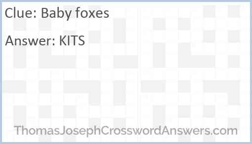 Baby foxes Answer