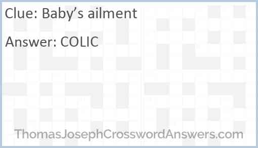 Baby’s ailment Answer