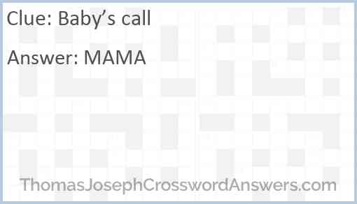 Baby’s call Answer