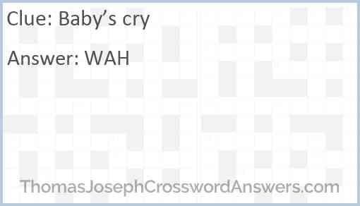 Baby’s cry Answer