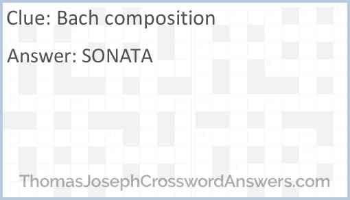 Bach composition Answer