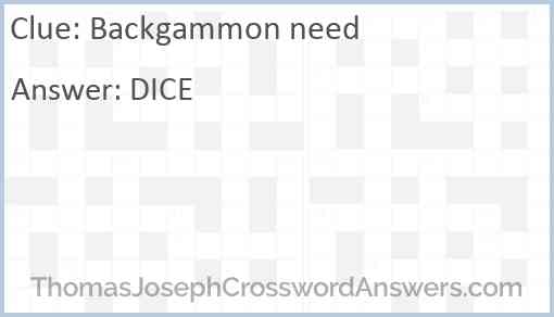 Backgammon need Answer