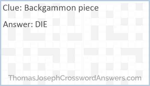 Backgammon piece Answer