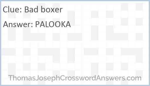 Bad boxer Answer