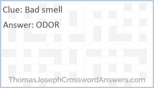 Bad smell Answer