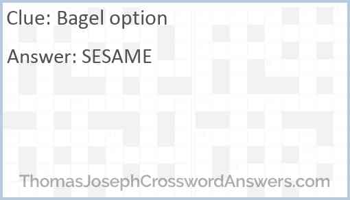 Bagel option Answer