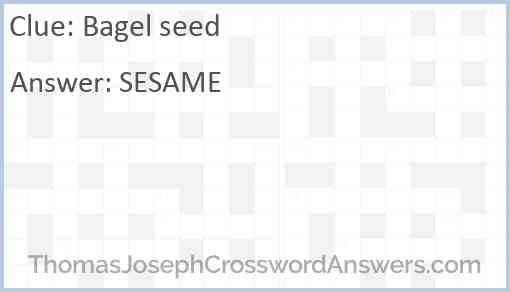 Bagel seed Answer
