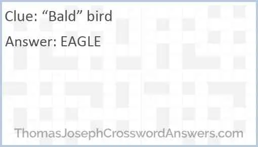 “Bald” bird Answer