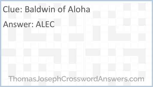 Baldwin of Aloha Answer