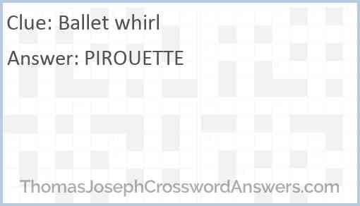 Ballet whirl Answer